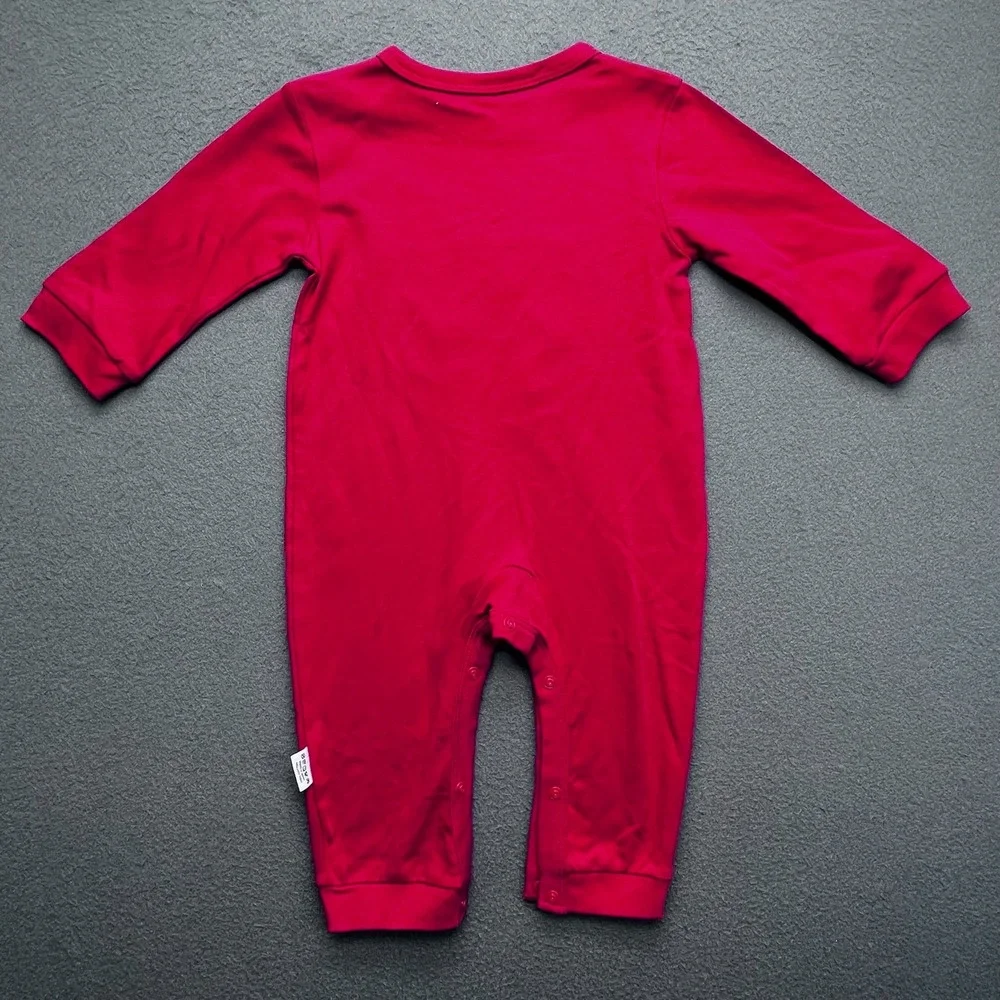 YSCULBUTOL Baby Red Ketchup Graphic‎ Romper Long Sleeve Cotton 10-12M